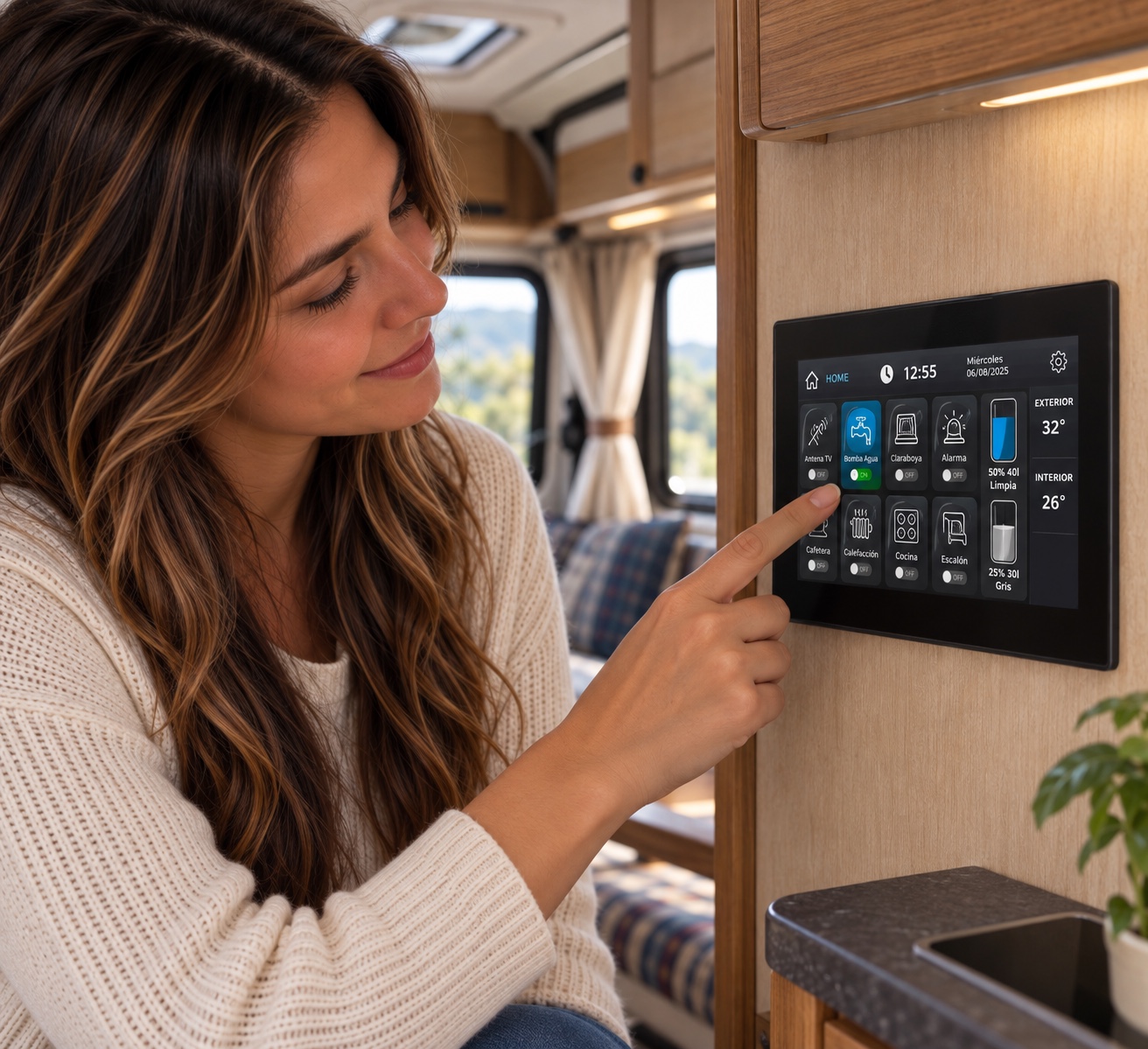 Camper modernizada con CamperDisplay Control